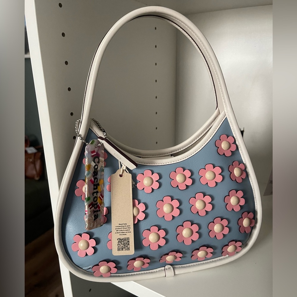 Coachtopia Ergo Bag In Mini Flower Applique Upcrafted Leather